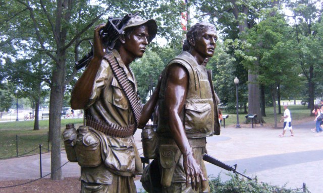 Los soldados del Vietnam, en el National Mall.